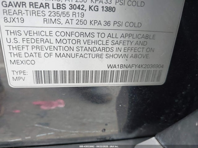 2019 AUDI Q5 WA1BNAFY4K2036904 Photo 8