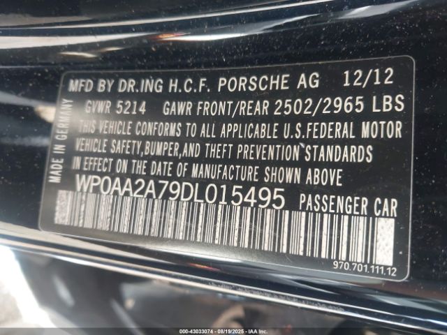 2013 PORSCHE PANAMERA WP0AA2A79DL015495 Photo 8