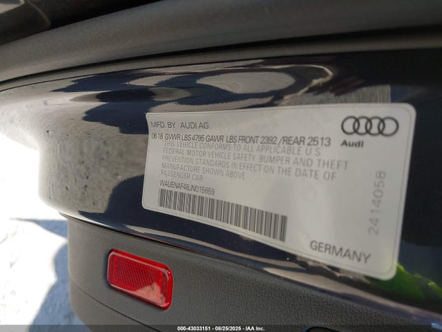 2018 AUDI A4 WAUENAF48JN015659 Photo 8