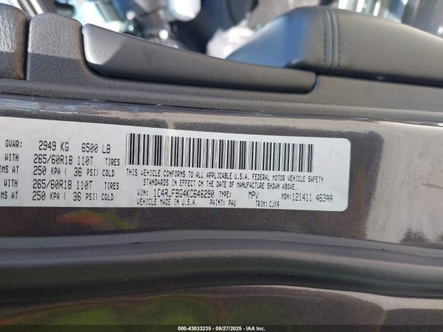 Jeep 2019 2019 1C4RJFBG4KC646290 Image 9