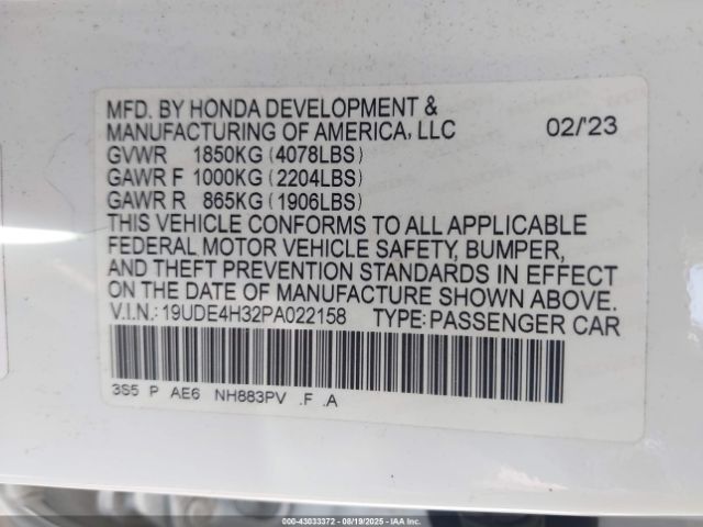 2023 ACURA INTEGRA 19UDE4H32PA022158 Photo 8