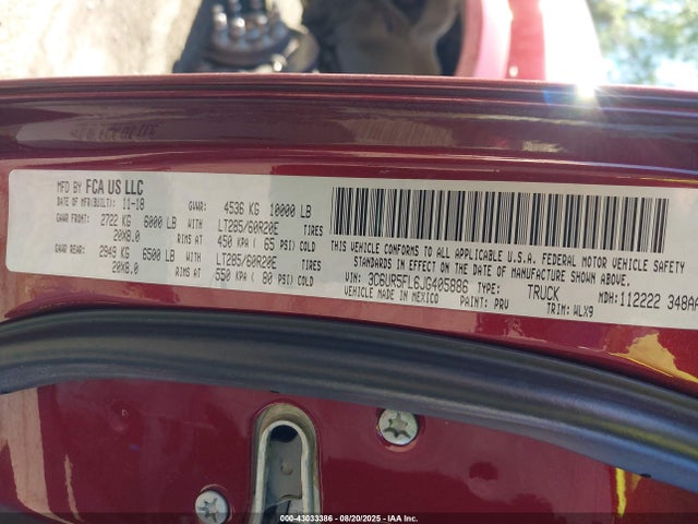 RAM 2500 2018 3C6UR5FL6JG405886 Image 9