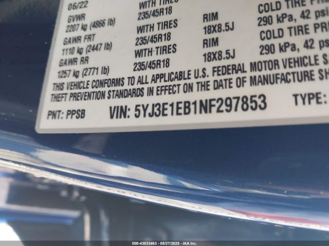 2022 TESLA MODEL 3 5YJ3E1EB1NF297853 Photo 8