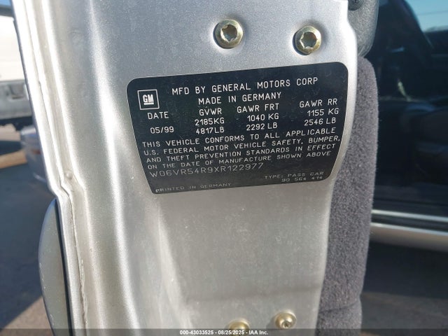 1999 CADILLAC CATERA W06VR54R9XR122977 Photo 8