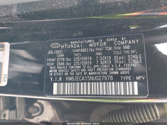 KM8JECA15NU027978 Hyundai t-gdi gamma ii