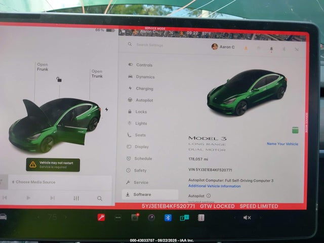 2019 TESLA MODEL 3 5YJ3E1EB4KF520771 Photo 6