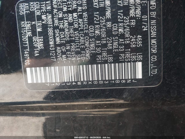 Nissan 2024 2024 JN8BT3BBXRW431217 Image 9