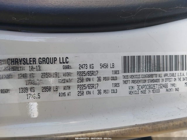 3C4PDCBG2ET152466 Dodge Journey