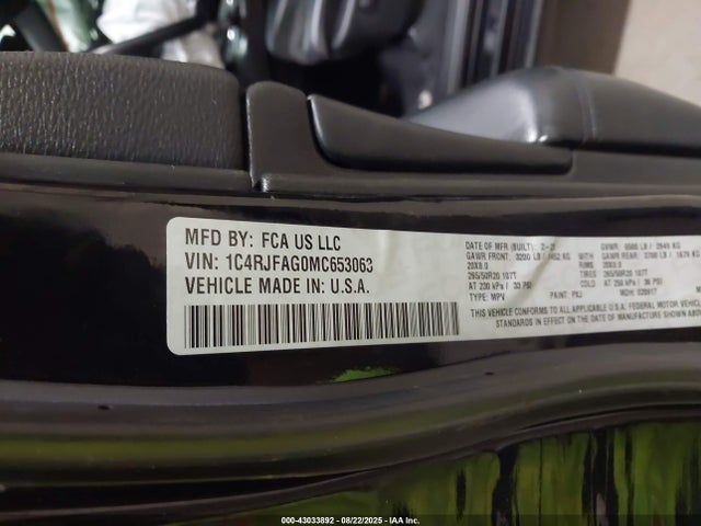 Jeep Grand Cherokee 2021 1C4RJFAG0MC653063 Image 9
