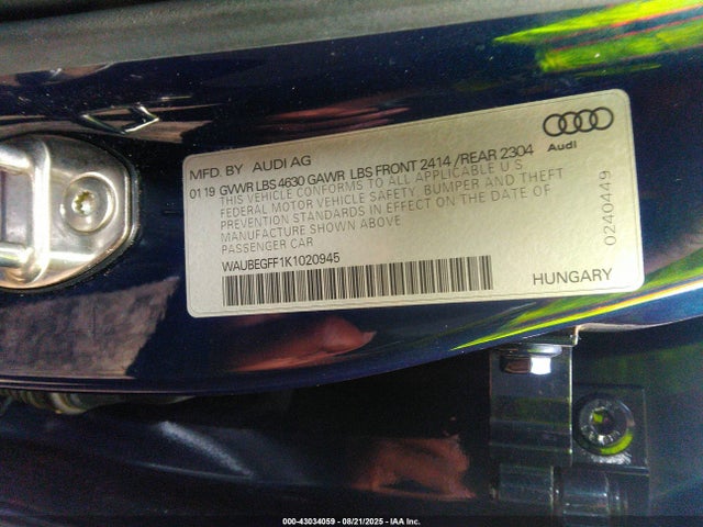 2019 AUDI A3 WAUBEGFF1K1020945 Photo 8