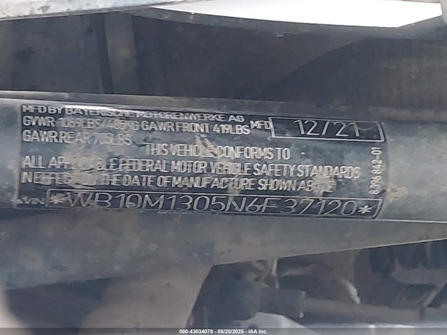 WB10M1305N6F37120 BMW 2022