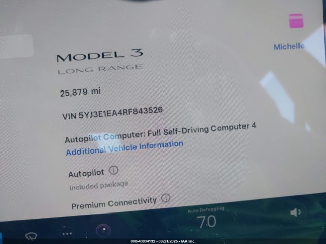 2024 TESLA MODEL 3 5YJ3E1EA4RF843526 Photo 6