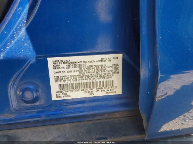 2015 MITSUBISHI OUTLANDER SPORT 4A4AR3AU1FE001322 Photo 8