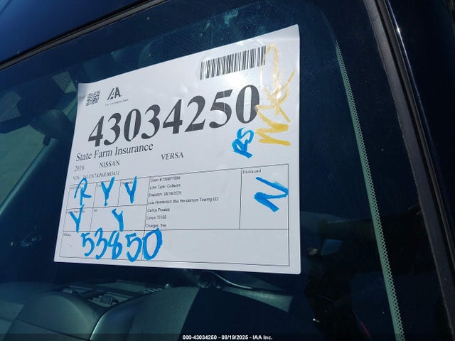 3N1CN7AP8JL885431 Nissan 2018