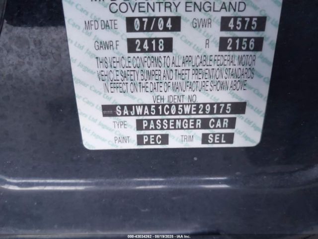 2005 JAGUAR X-TYPE SAJWA51C05WE29175 Photo 8