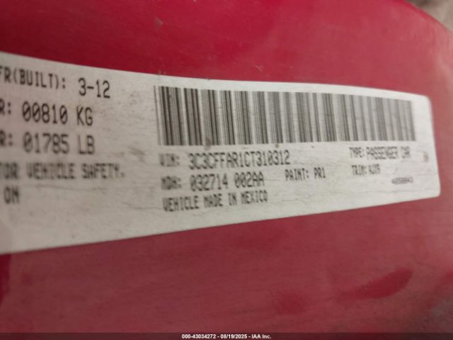 2012 FIAT 500 3C3CFFAR1CT310312 Photo 8