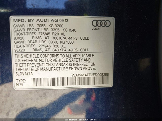 2014 AUDI Q7 WA1VMAFE7ED005256 Photo 8