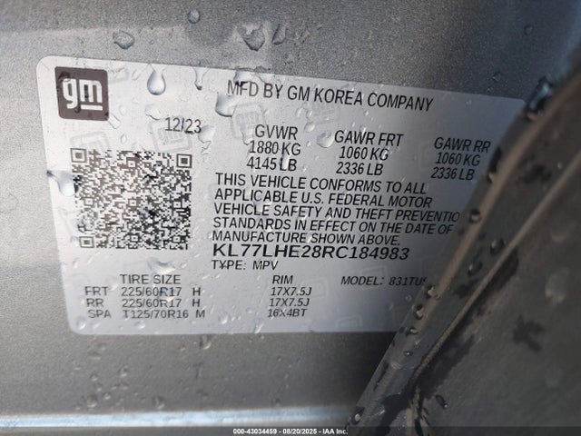 KL77LHE28RC184983 Chevrolet lih