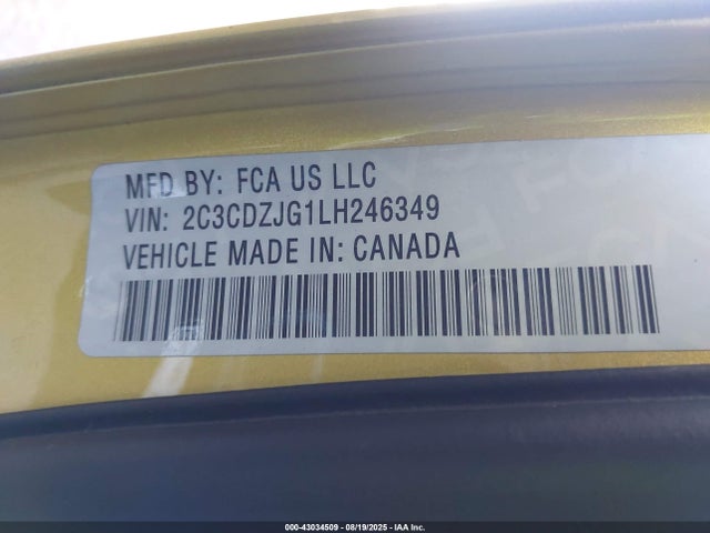 2C3CDZJG1LH246349 Dodge Challenger