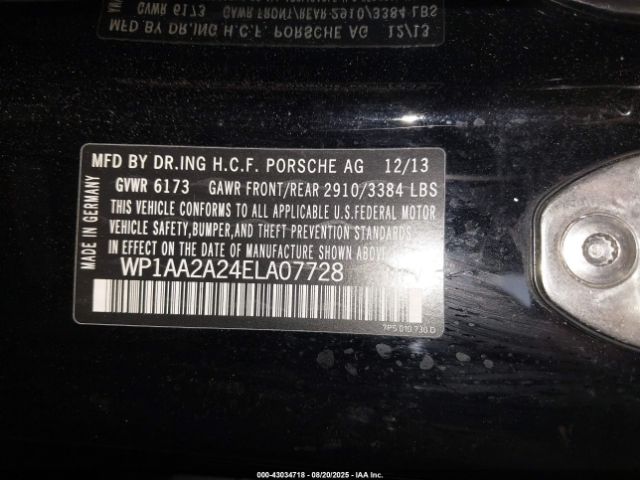 2014 PORSCHE CAYENNE WP1AA2A24ELA07728 Photo 8