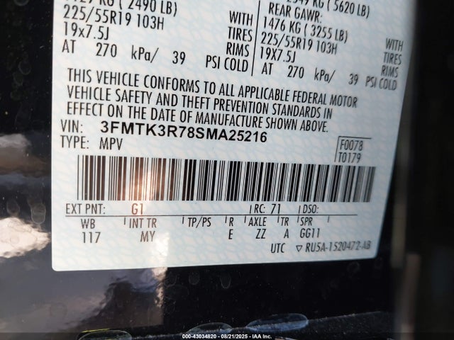 Ford 2025 2025 3FMTK3R78SMA25216 Image 9