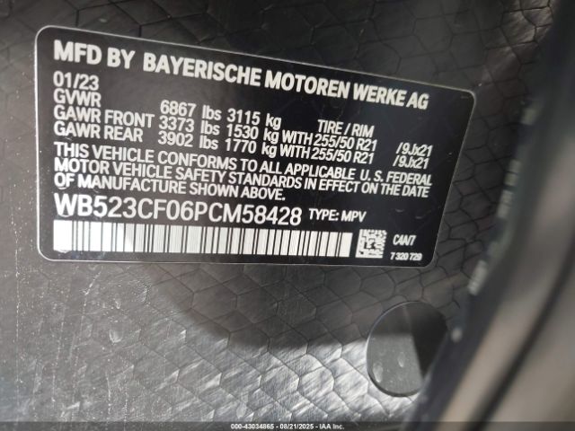 2023 BMW IX WB523CF06PCM58428 Photo 8