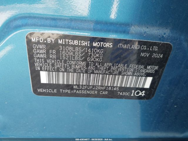 2024 MITSUBISHI MIRAGE G4 ML32FUFJ2RHF18145 Photo 8