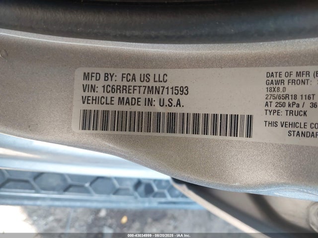 1C6RREFT7MN711593 RAM 1500