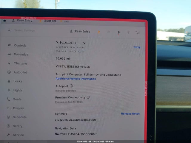 2019 TESLA MODEL 3 5YJ3E1EB3KF494325 Photo 6
