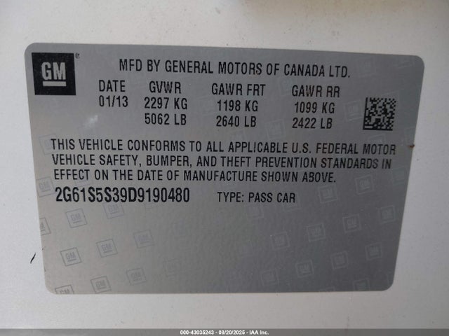 2013 CADILLAC XTS 2G61S5S39D9190480 Photo 8