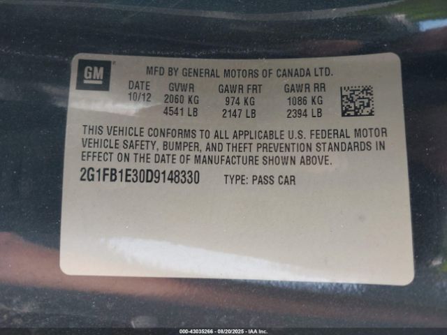 2013 CHEVROLET CAMARO 2G1FB1E30D9148330 Photo 8