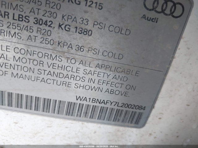 2020 AUDI Q5 WA1BNAFY7L2002084 Photo 8