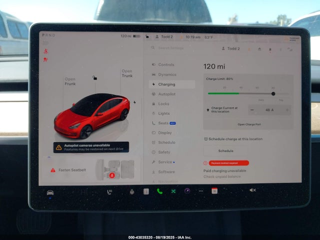 5YJ3E1EB1NF273763 Tesla MODEL 3