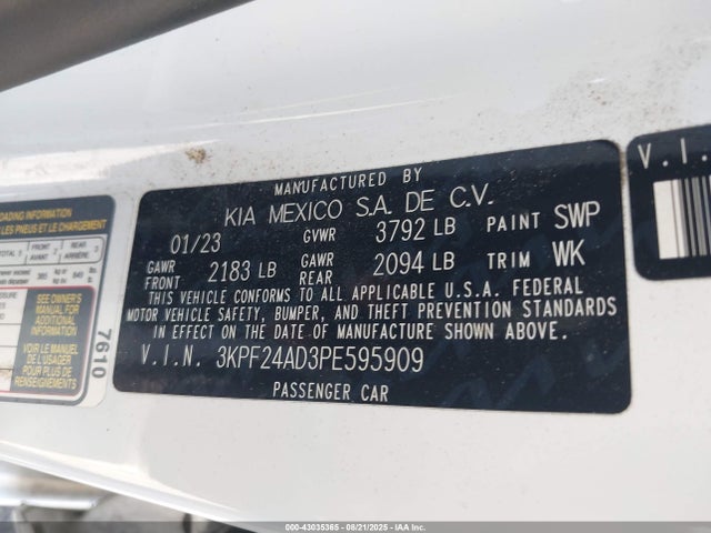 KIA mpi nu 2023 3KPF24AD3PE595909 Image 9
