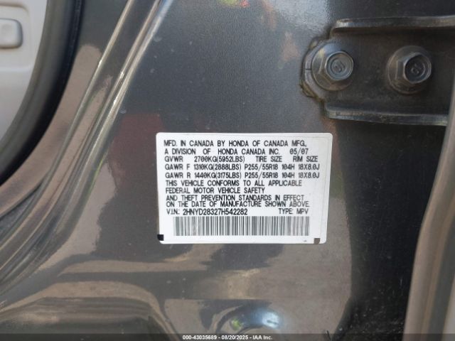 2007 ACURA MDX 2HNYD28327H542282 Photo 8