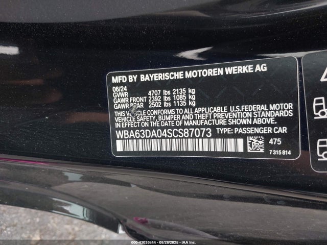 BMW 430I 2025 WBA63DA04SCS87073 Image 9