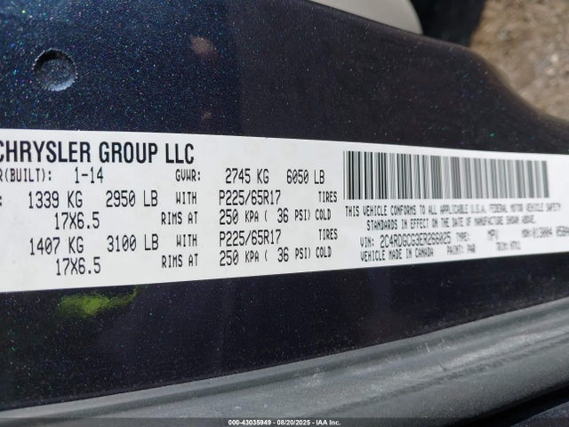Dodge Grand Caravan 2014 2C4RDGCG3ER266025 Image 9