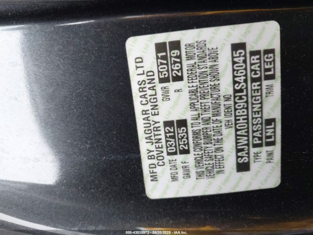 2012 JAGUAR XF SAJWA0HB9CLS46045 Photo 8