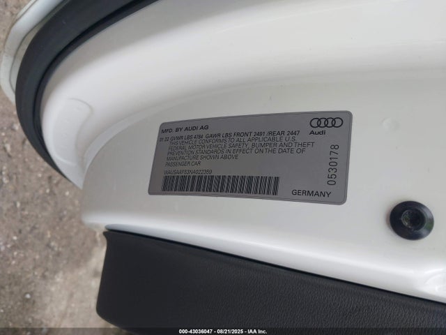 2022 AUDI A5 WAUSAAF53NA022359 Photo 8