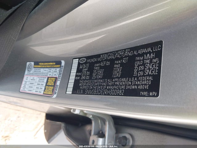 Hyundai gdi theta iii 2024 5NMJB3DE2RH300982 Image 9