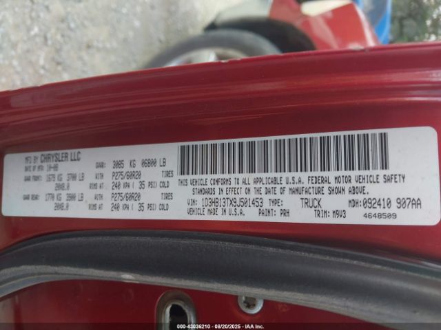 2009 DODGE RAM 1500 1D3HB13TX9J501453 Photo 8