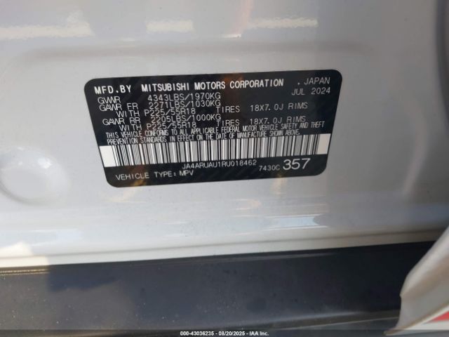 2024 MITSUBISHI OUTLANDER SPORT JA4ARUAU1RU018462 Photo 8