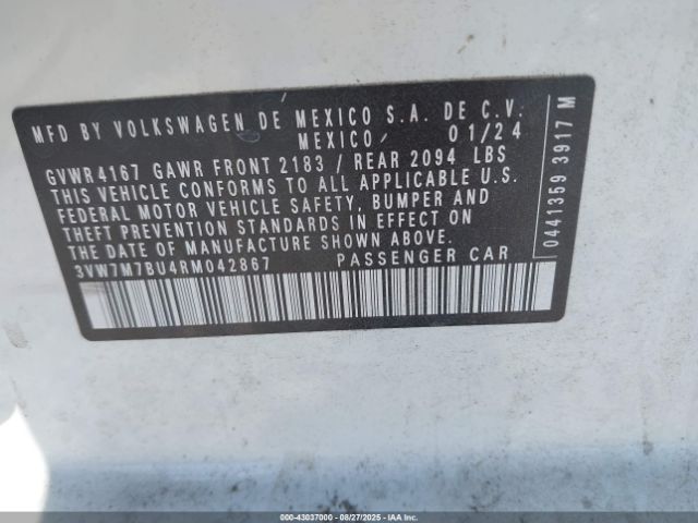 2024 VOLKSWAGEN JETTA 3VW7M7BU4RM042867 Photo 8