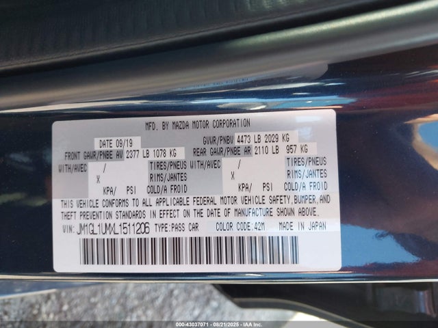 JM1GL1UMXL1511206 Mazda py cylinder deactivation