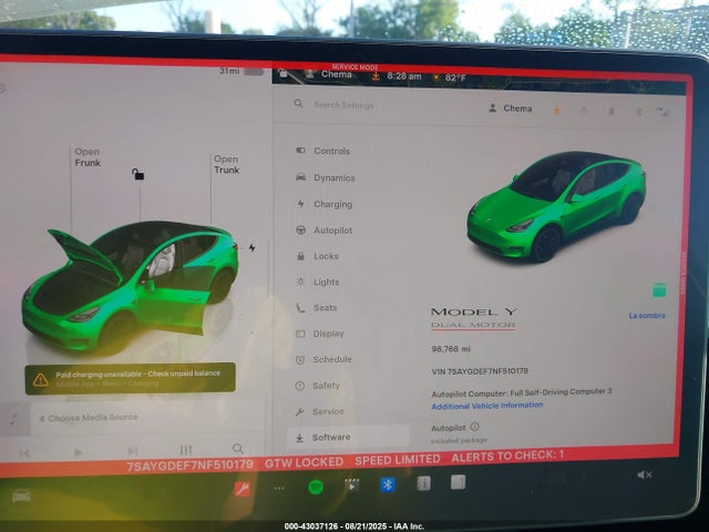 2022 TESLA MODEL Y 7SAYGDEF7NF510179 Photo 6