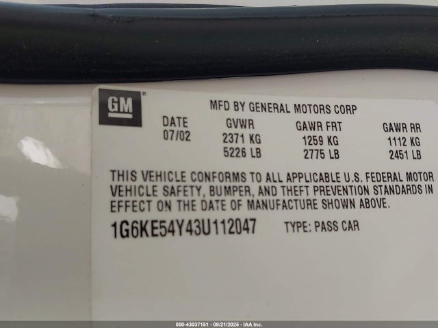 2003 CADILLAC DEVILLE 1G6KE54Y43U112047 Photo 8