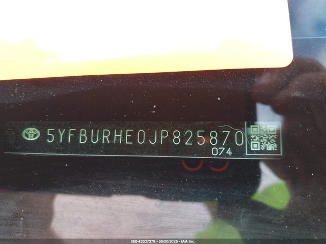 Toyota 2zr-fe 2018 5YFBURHE0JP825870 Image 9