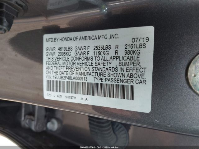 2020 ACURA TLX 19UUB2F48LA000913 Photo 8