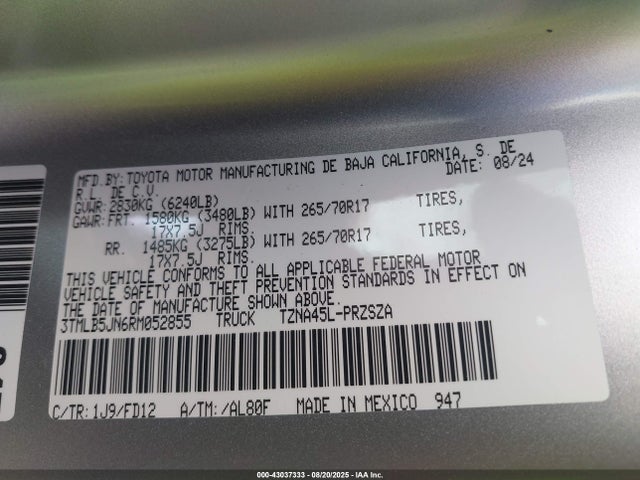 3TMLB5JN6RM052855 Toyota t24a-fts