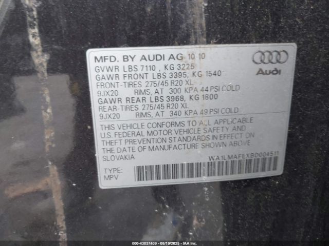 2011 AUDI Q7 WA1LMAFEXBD004511 Photo 8